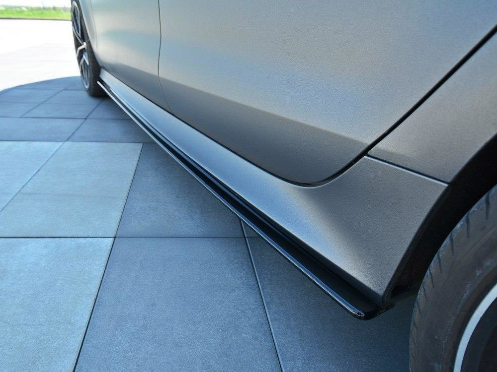 Maxton Design V1 Side Skirt Diffusers - Gloss Black ABS - For Audi RS6 C8