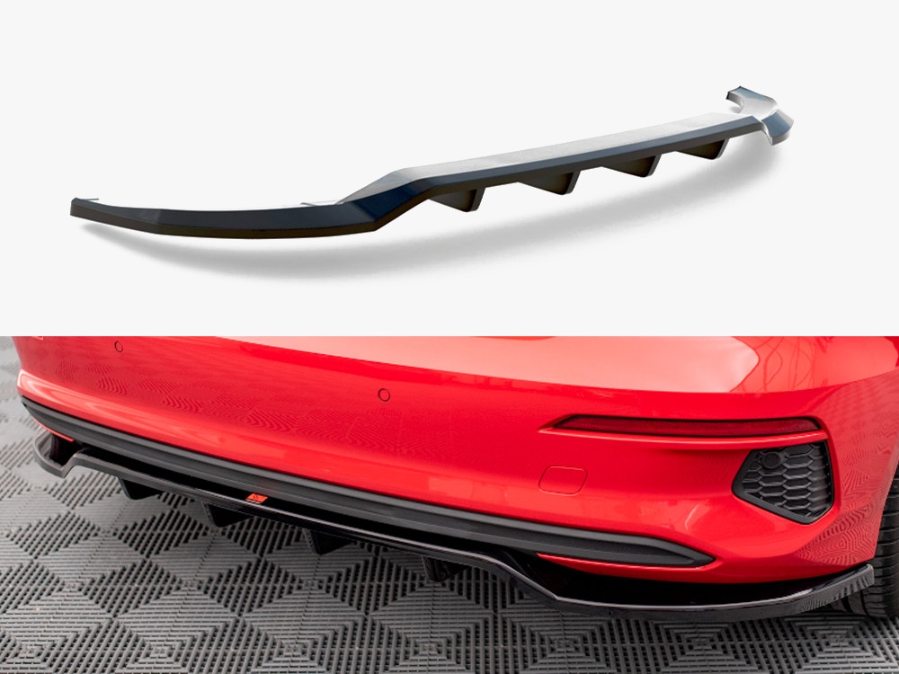 Central Rear Splitter (Vertical Bars) Audi A3 Sportback 8Y - 1 