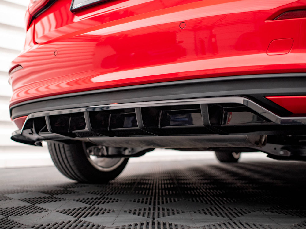 Central Rear Splitter (Vertical Bars) Audi A3 Sportback 8Y - 5 