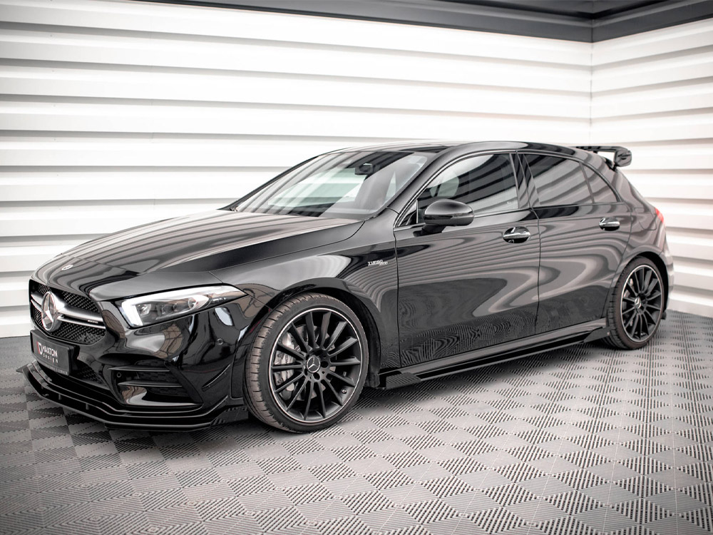 Street PRO Side Skirts Diffusers + Flaps Mercedes A35 AMG / AMG-Line Aero Pack W177 - 2 