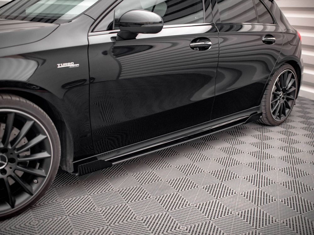 Street PRO Side Skirts Diffusers + Flaps Mercedes A35 AMG / AMG-Line Aero Pack W177 - 3 