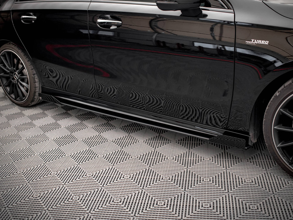 Street PRO Side Skirts Diffusers + Flaps Mercedes A35 AMG / AMG-Line Aero Pack W177 - 4 