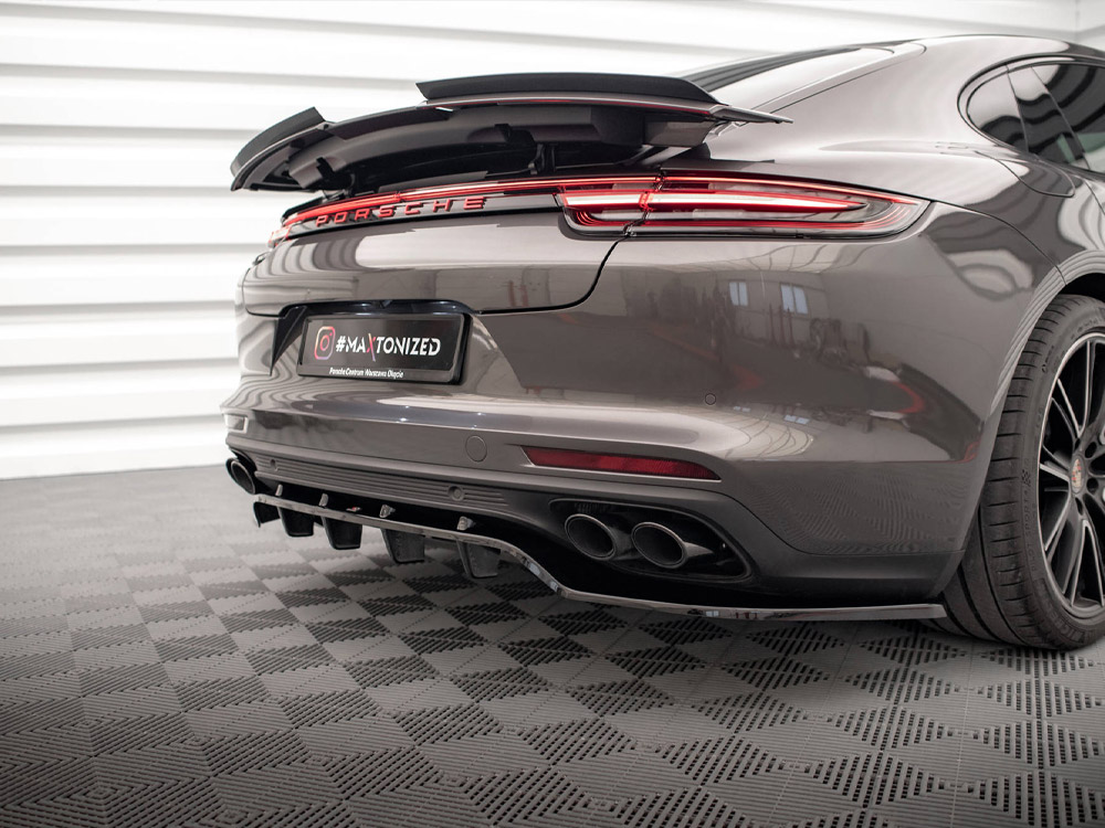 Rear Splitter (Vertical Bars) Porsche Panamera Turbo S E-Hybrid / Panamera E-Hybrid / Panamera 4S 971 - 4 