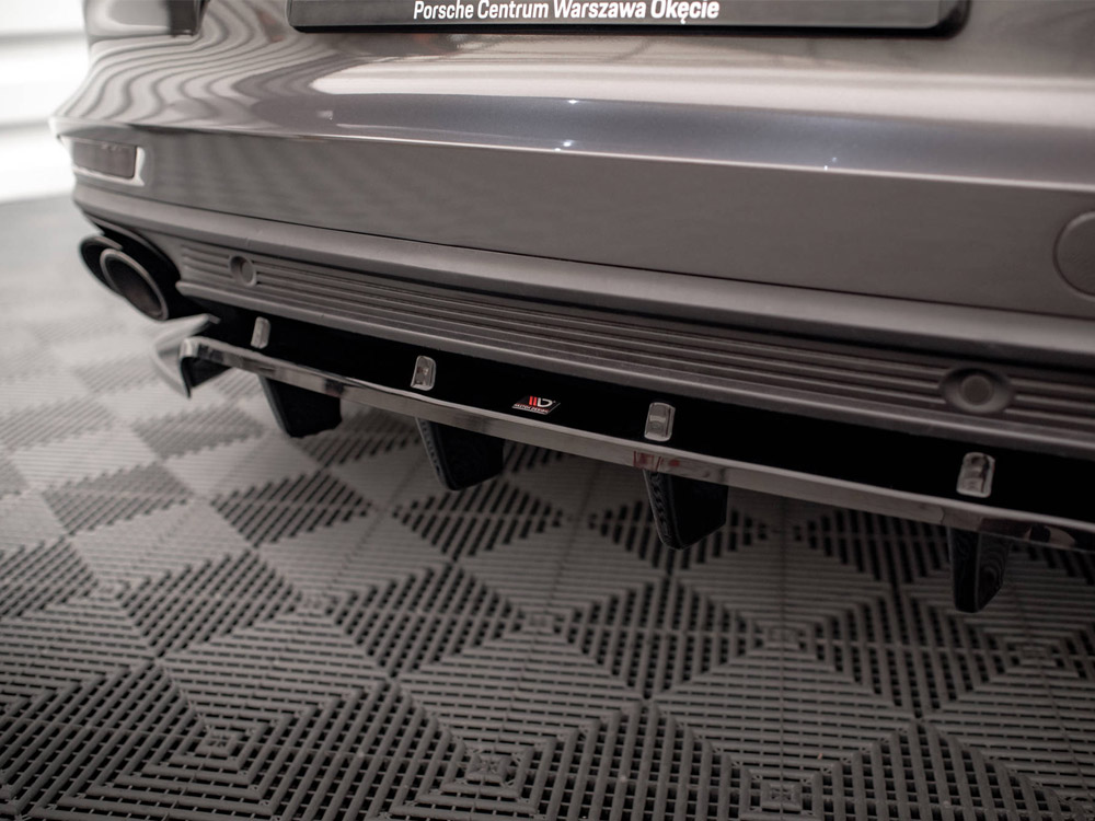 Rear Splitter (Vertical Bars) Porsche Panamera Turbo S E-Hybrid / Panamera E-Hybrid / Panamera 4S 971 - 5 