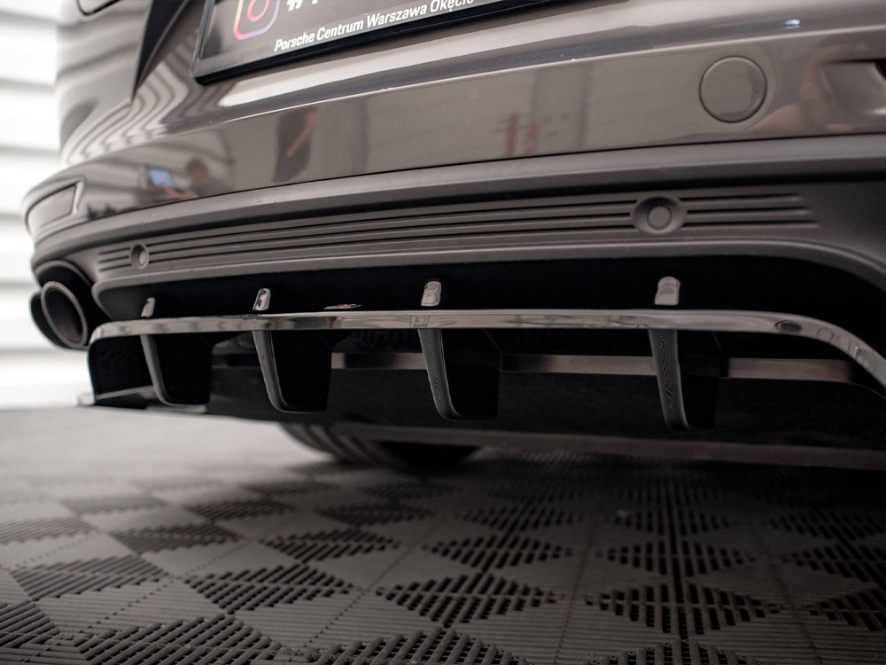 Rear Splitter (Vertical Bars) Porsche Panamera Turbo S E-Hybrid / Panamera E-Hybrid / Panamera 4S 971 - 6 