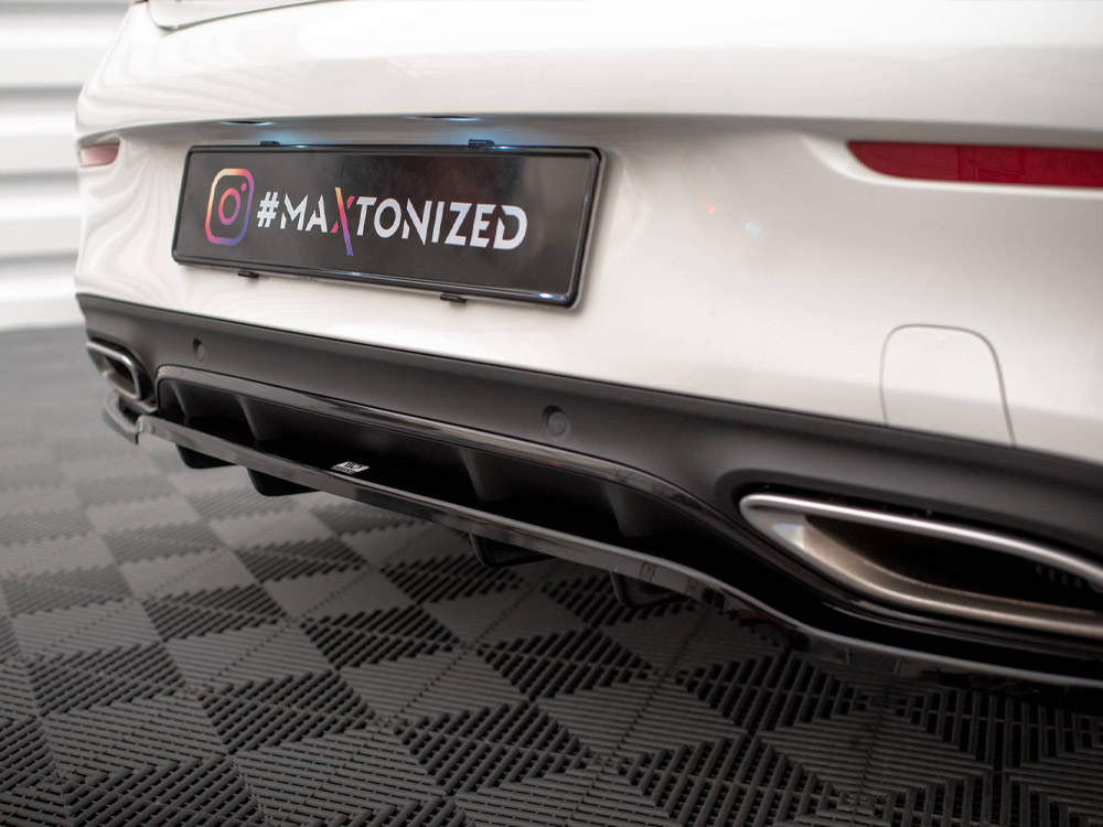 Rear Splitter (Vertical Bars) Mercedes C Coupe AMG-Line C205 Facelift - 3 