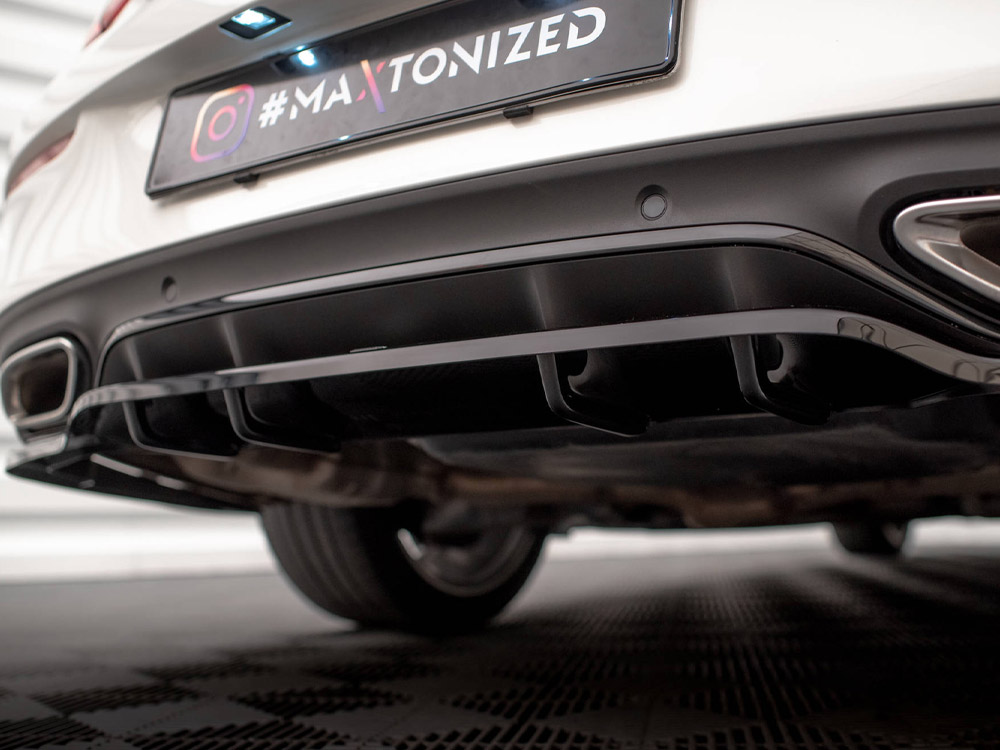 Rear Splitter (Vertical Bars) Mercedes C Coupe AMG-Line C205 Facelift - 5 