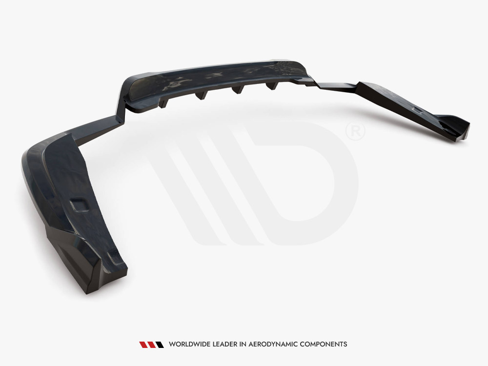 Central Rear Splitter (Vertical Bars) V.2 BMW X4 M40i G02 - 6 
