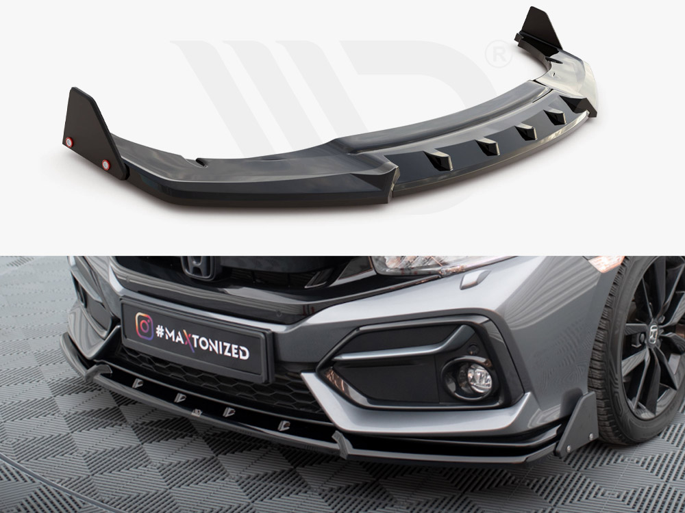 Front Splitter V.1 + Flaps Honda Civic Sport Mk 10 - 1 