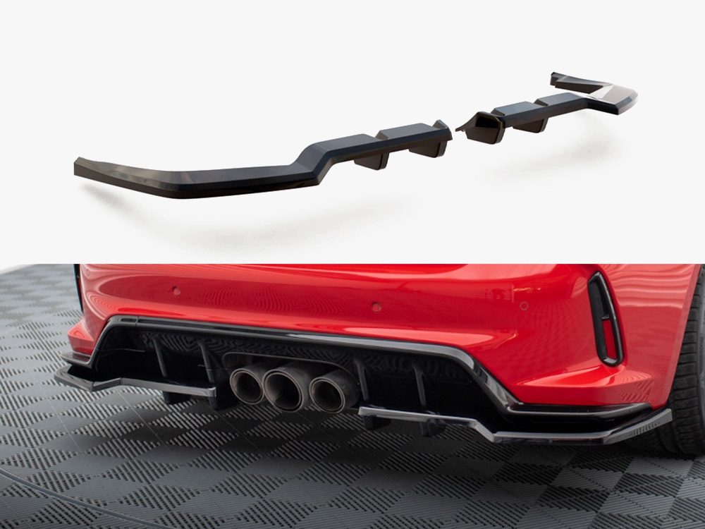 Central Rear Splitter (Vertical Bars) V.1 Honda Civic Type-R Mk 11 - 1 