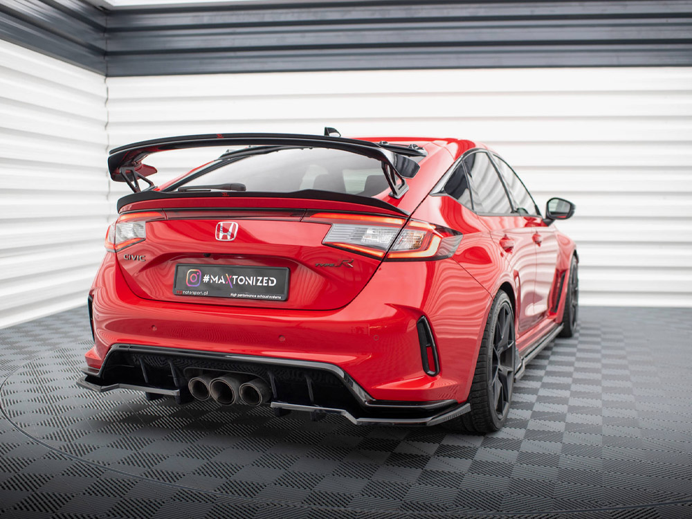 Central Rear Splitter (Vertical Bars) V.1 Honda Civic Type-R Mk 11 - 2 