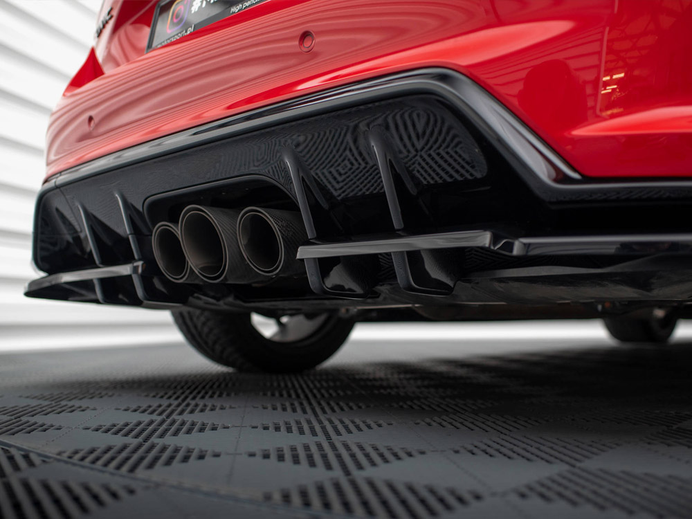 Central Rear Splitter (Vertical Bars) V.1 Honda Civic Type-R Mk 11 - 3 
