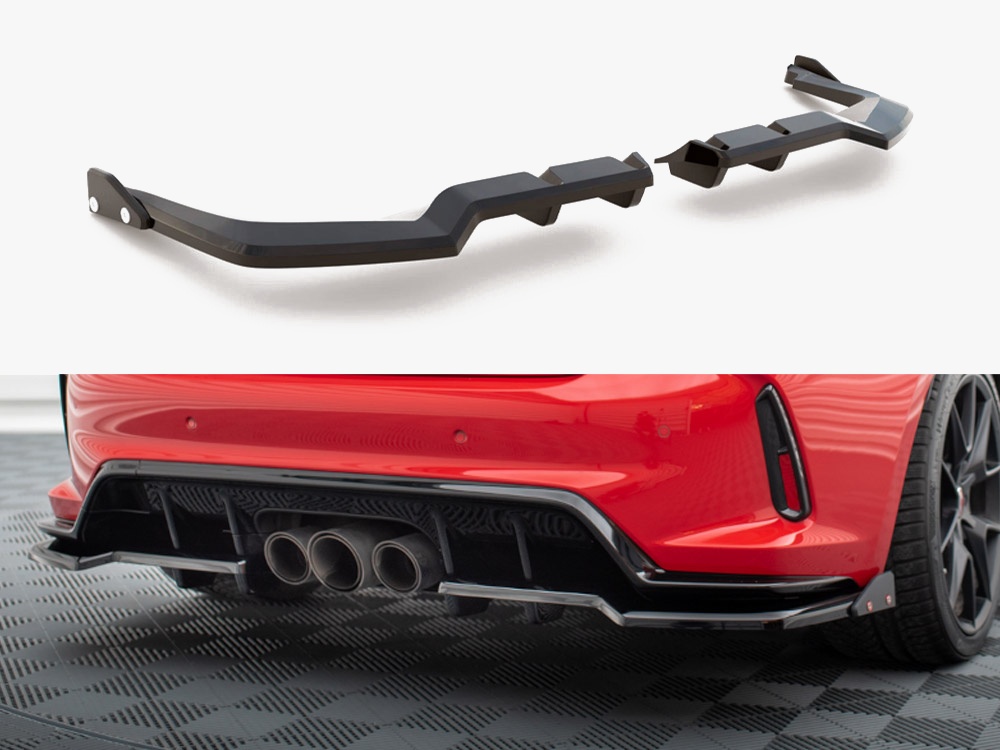 Central Rear Splitter (Vertical Bars) V.1 + Flaps Honda Civic Type-R Mk 11 - 1 