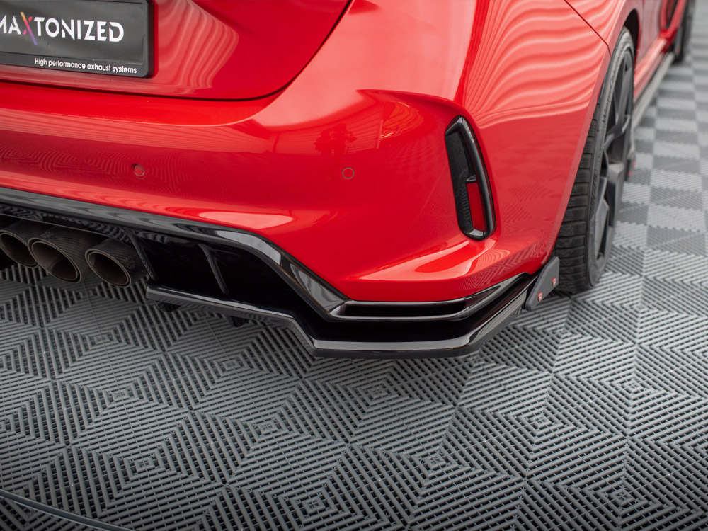 Central Rear Splitter (Vertical Bars) V.1 + Flaps Honda Civic Type-R Mk 11 - 4 