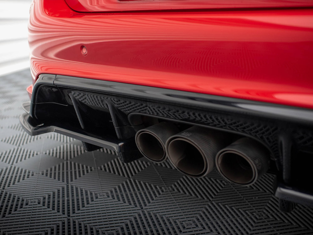 Central Rear Splitter (Vertical Bars) V.1 + Flaps Honda Civic Type-R Mk 11 - 5 