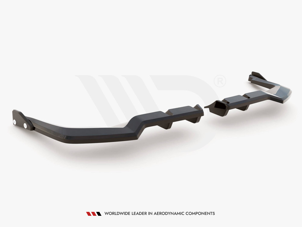 Central Rear Splitter (Vertical Bars) V.1 + Flaps Honda Civic Type-R Mk 11 - 6 