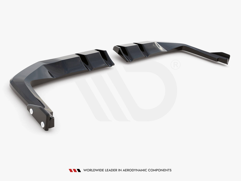 Central Rear Splitter (Vertical Bars) V.1 + Flaps Honda Civic Type-R Mk 11 - 7 