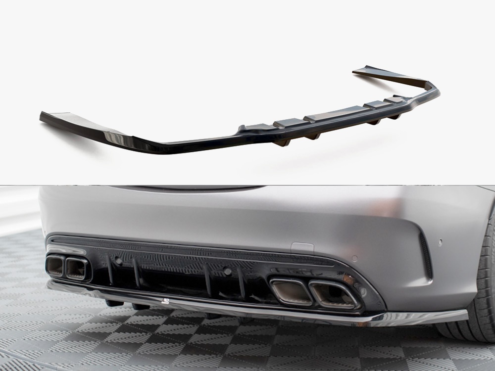Rear Splitter (Vertical Bars) Mercedes-AMG C63 Sedan / Estate W205 Facelift - 1 