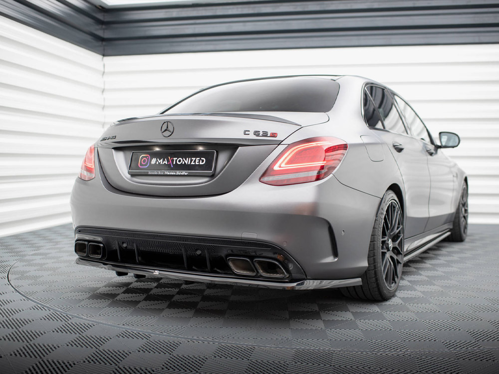 Rear Splitter (Vertical Bars) Mercedes-AMG C63 Sedan / Estate W205 Facelift - 2 