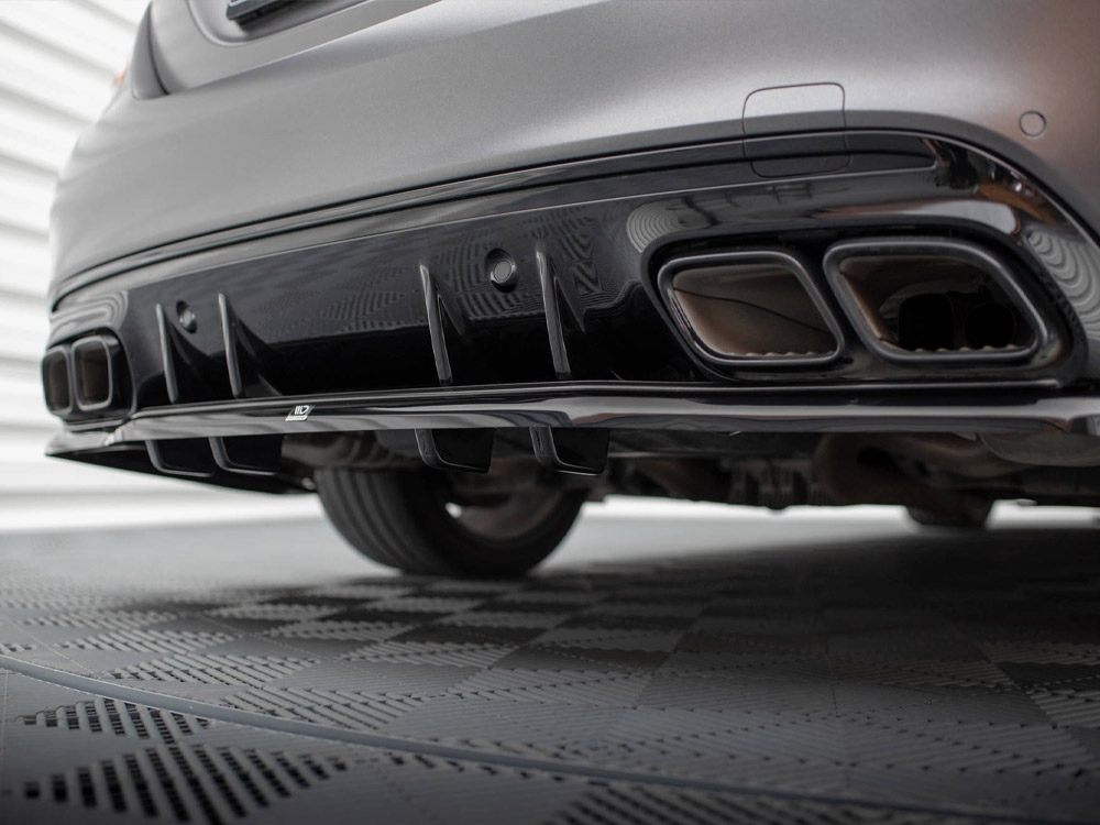 Rear Splitter (Vertical Bars) Mercedes-AMG C63 Sedan / Estate W205 Facelift - 3 