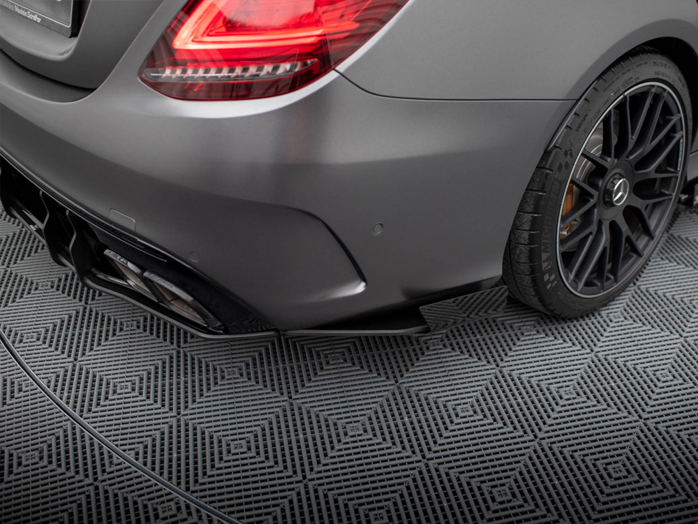 Street Pro Rear Side Splitters + Flaps Mercedes-AMG C63 Sedan / Estate W205 Facelift - 3 