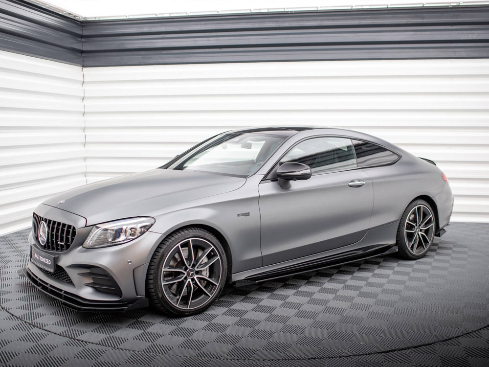 Street PRO Side Skirts Diffusers + Flaps Mercedes-AMG C43 Coupe C205 Facelift - 2 