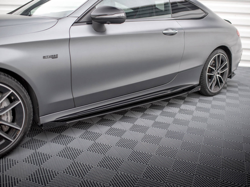 Street PRO Side Skirts Diffusers + Flaps Mercedes-AMG C43 Coupe C205 Facelift - 4 