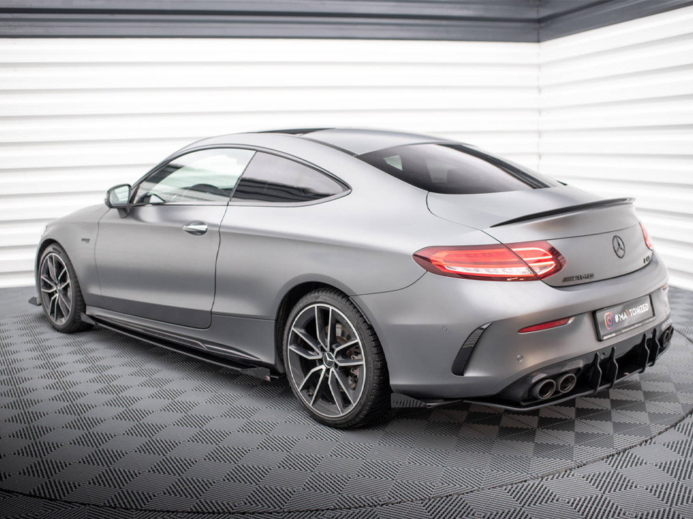 Street Pro Rear Side Splitters + Flaps Mercedes-AMG C43 Coupe C205 Facelift - 2 