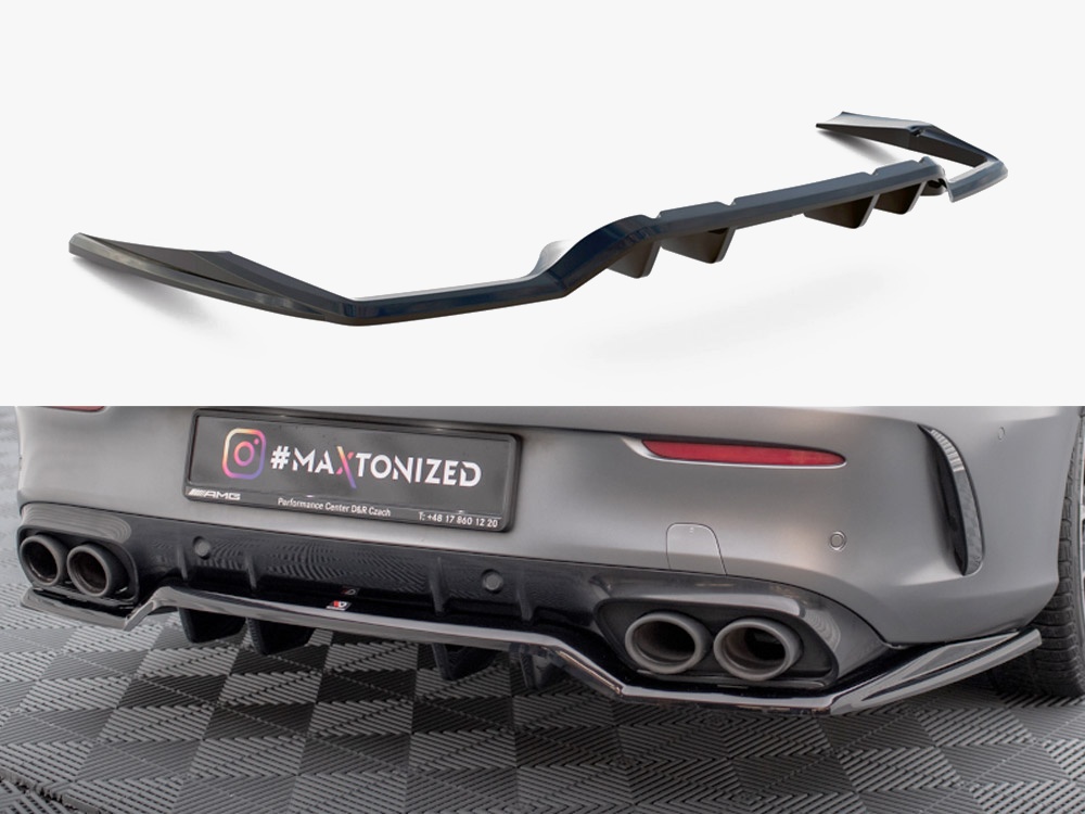 Rear Splitter (Vertical Bars) Mercedes-AMG C43 Coupe C205 Facelift - 1 
