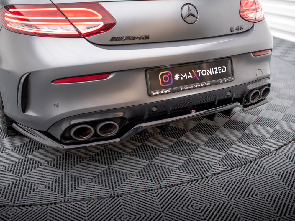 Rear Splitter (Vertical Bars) Mercedes-AMG C43 Coupe C205 Facelift - 3 