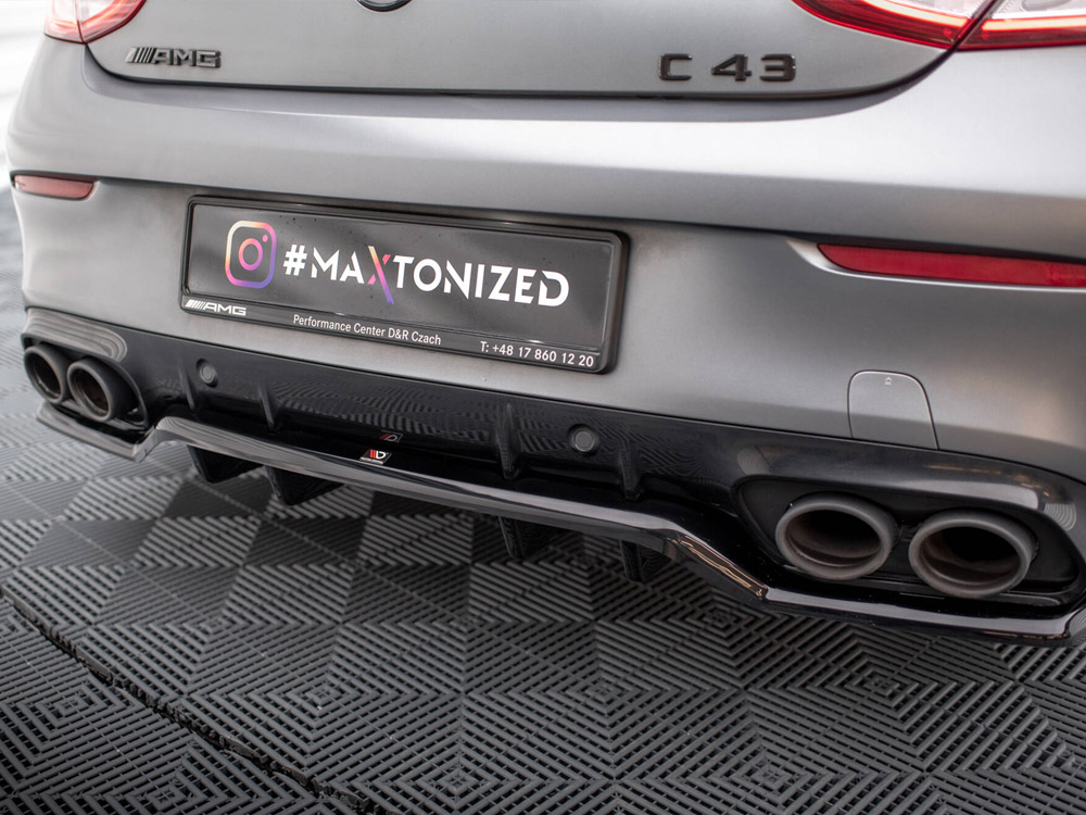 Rear Splitter (Vertical Bars) Mercedes-AMG C43 Coupe C205 Facelift - 4 