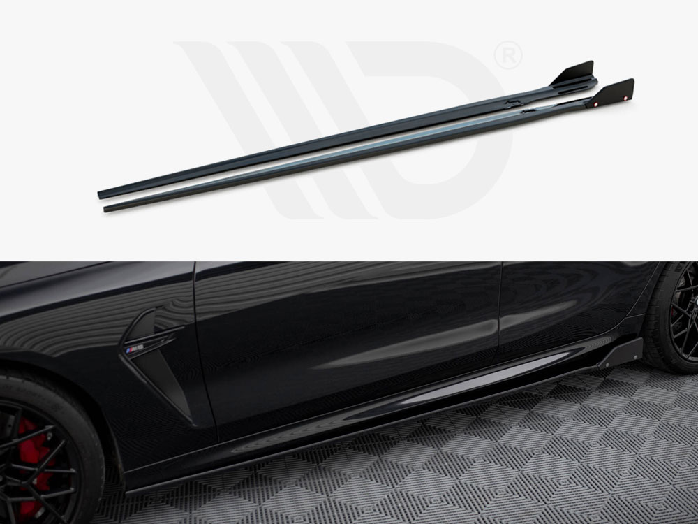 Side Skirts Diffusers V.1 + Flaps BMW M8 Gran Coupe F93 / 8 Gran Coupe M-Pack G16 - 1 