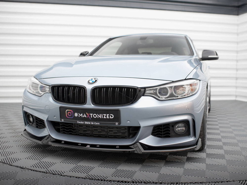 Front Splitter V.4 BMW 4 Coupe / Gran Coupe / Cabrio M-Pack F32 / F36 / F33 - 2 