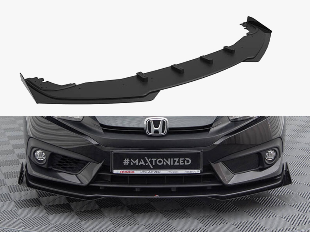 Street PRO Front Splitter + Flaps Honda Civic Mk10 - 1 
