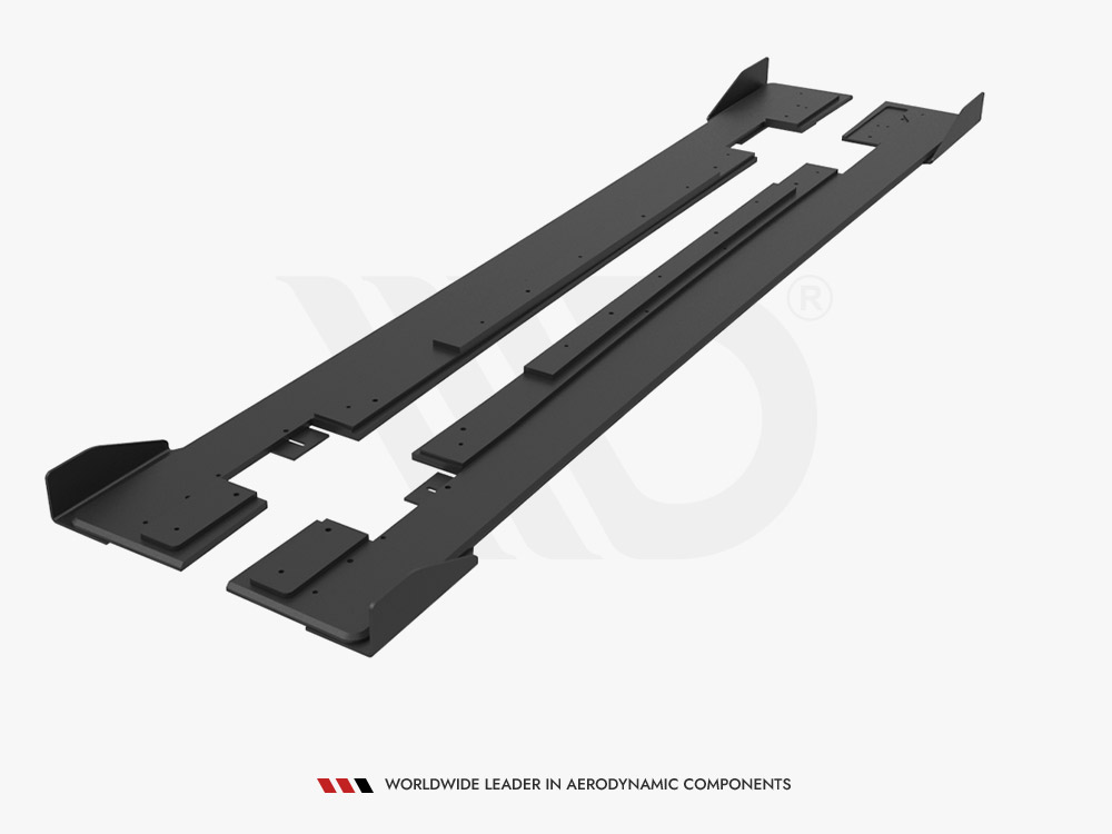 Street PRO Side Skirts Diffusers + Flaps Mercedes-AMG CLA 45 C117 Facelift - 4 