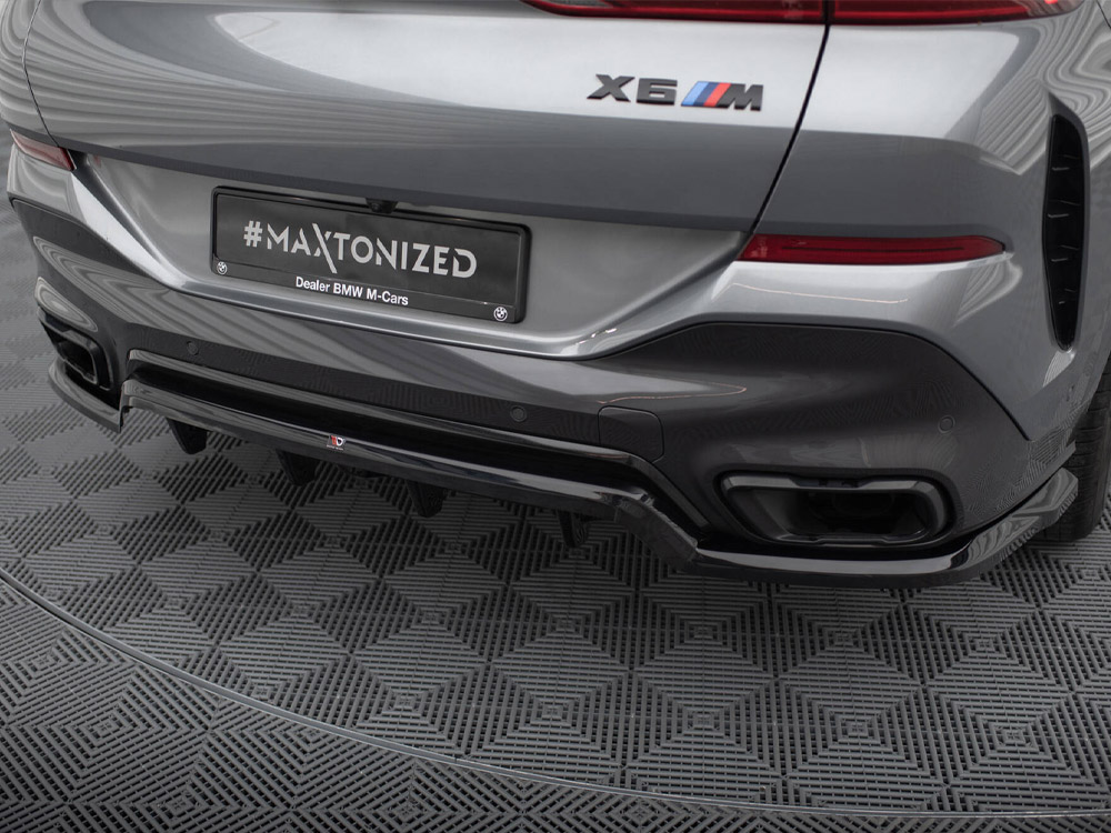 Central Rear Splitter (Vertical Bars) V.1 BMW X6 M-Pack G06 Facelift - 3 
