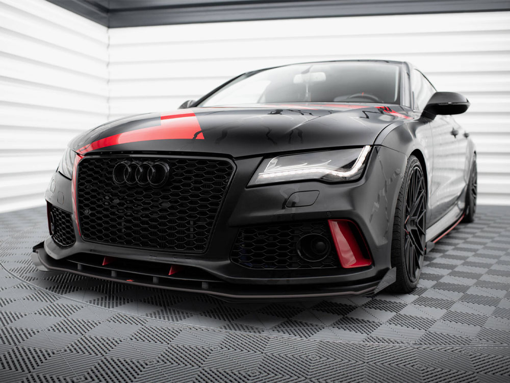 Street PRO Front Splitter + Flaps Audi A7 RS7 Look C7 - 2 