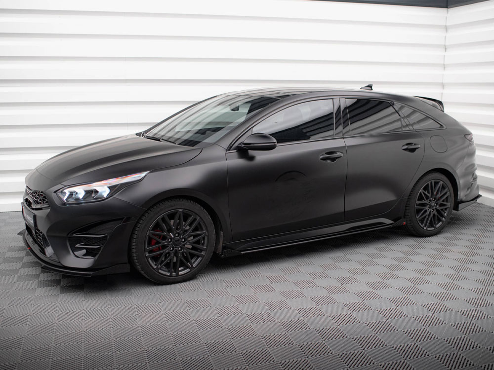 Street PRO Side Skirts Diffusers + Flaps Kia Proceed GT / GT-Line Mk1 Facelift / Ceed GT Mk3 Facelift  - 2 