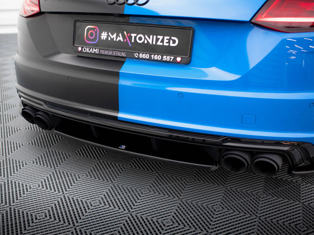 Central Rear Splitter Audi TT S 8S Facelift - 4 