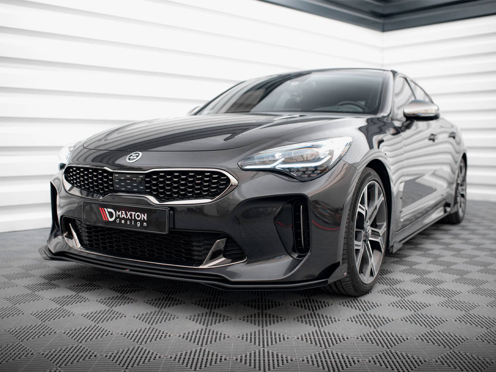 Street PRO Front Splitter + Flaps Kia Stinger GT / GT-Line / Standard Mk1 - 2 