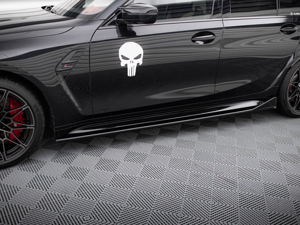 Side Skirts Diffusers V.3 CSL Look compatible with BMW M3 Sedan / Touring G80 / G81 - 3 