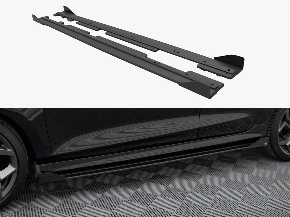 Street PRO Side Skirts Diffusers + Flaps Ford Fiesta ST / ST-Line Mk8 - 1 