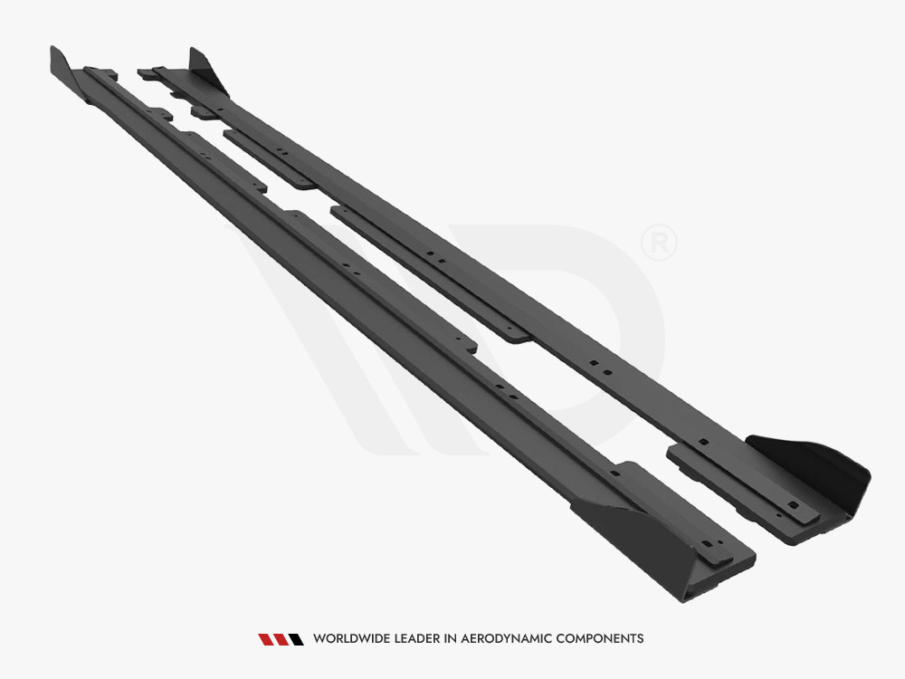 Street PRO Side Skirts Diffusers + Flaps Ford Fiesta ST / ST-Line Mk8 - 5 