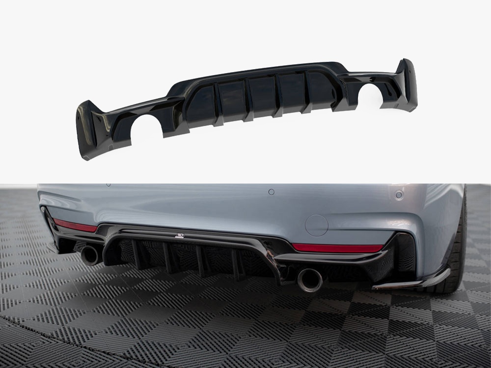 Rear Valance BMW 4 Coupe / Gran Coupe / Cabrio M-Pack F32 / F36 / F33 (Version with single exhausts on both sides) - 1 