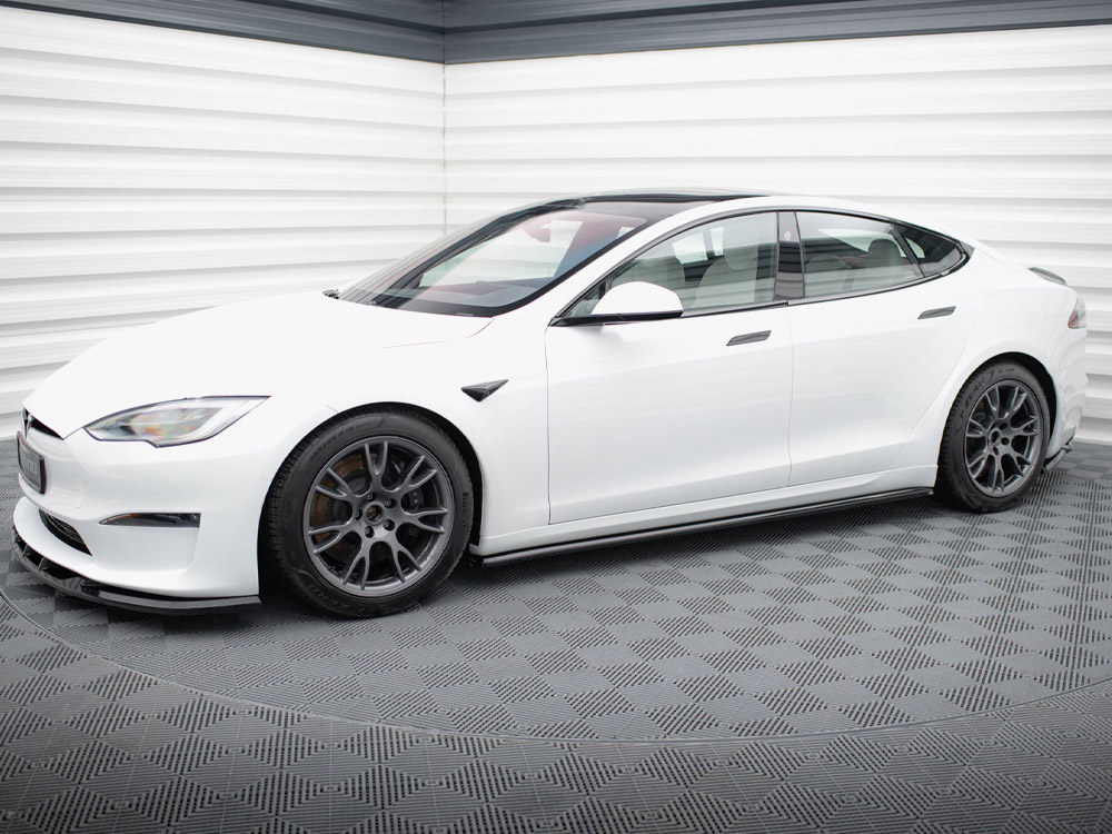 Side Skirts Diffusers V.2 Tesla Model S Plaid Mk1 Facelift - 2 