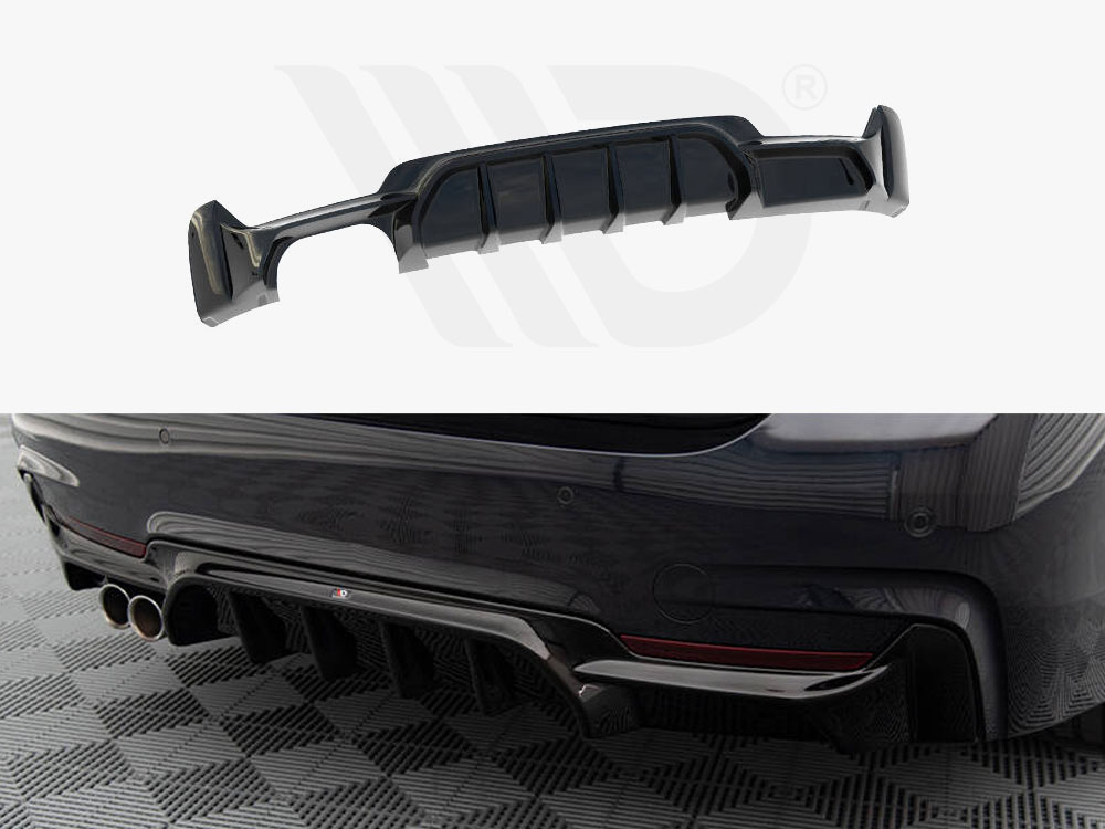 Reduced - Rear Valance BMW 4 Coupe / Gran Coupe / Cabrio M-Pack F32 / F36 / F33 (Version with exhaust on one side) - 1 