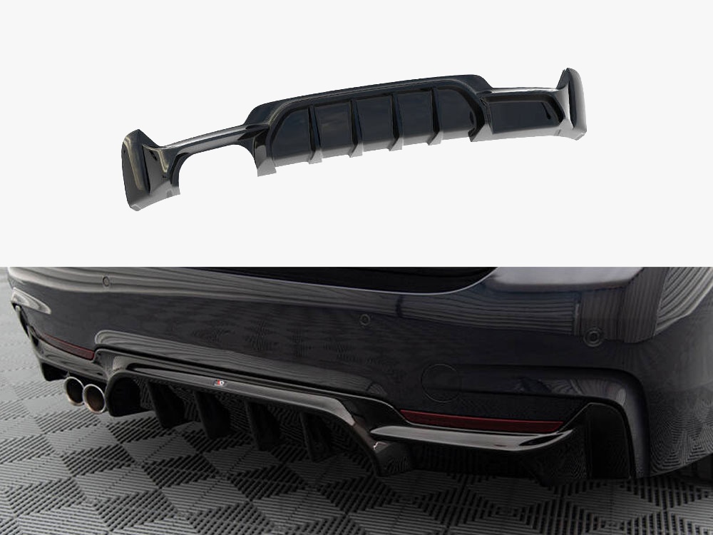 Rear Valance BMW 4 Coupe / Gran Coupe / Cabrio M-Pack F32 / F36 / F33 (Version with exhaust on one side) - 1 