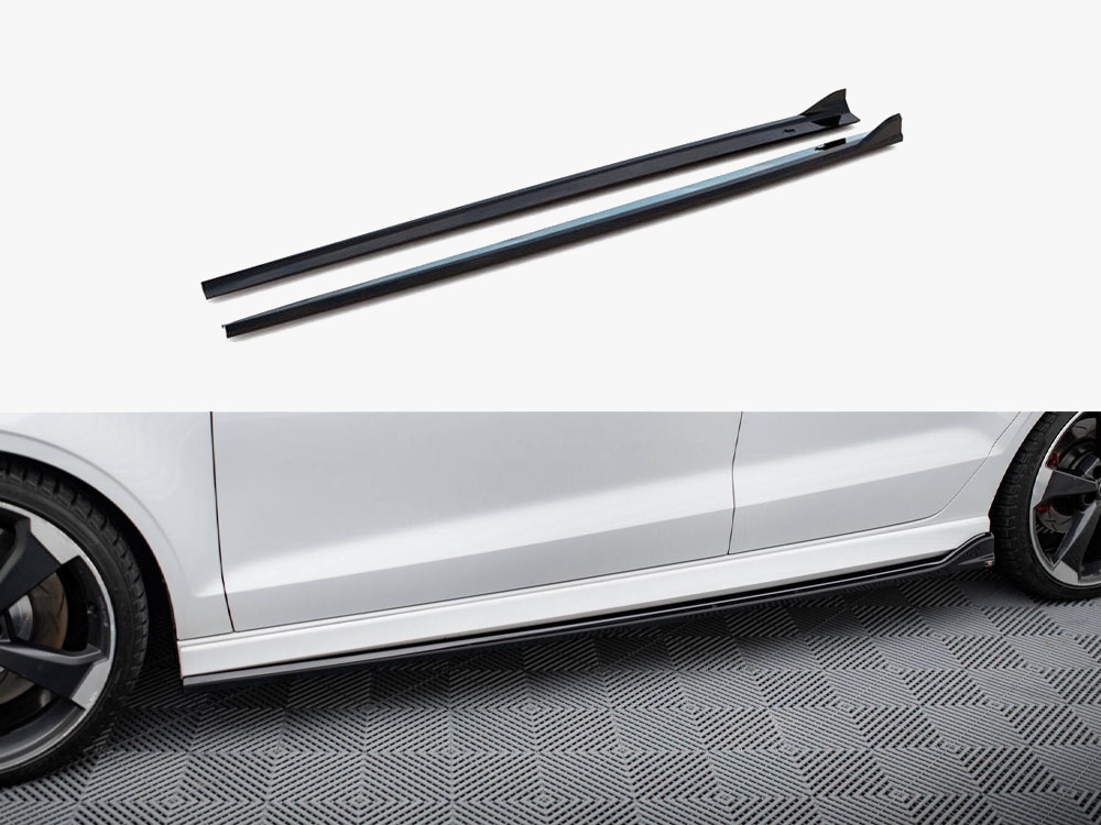 Side Skirts Diffusers V.3 compatible with Audi RS 3 Sedan 8V Facelift - 1 