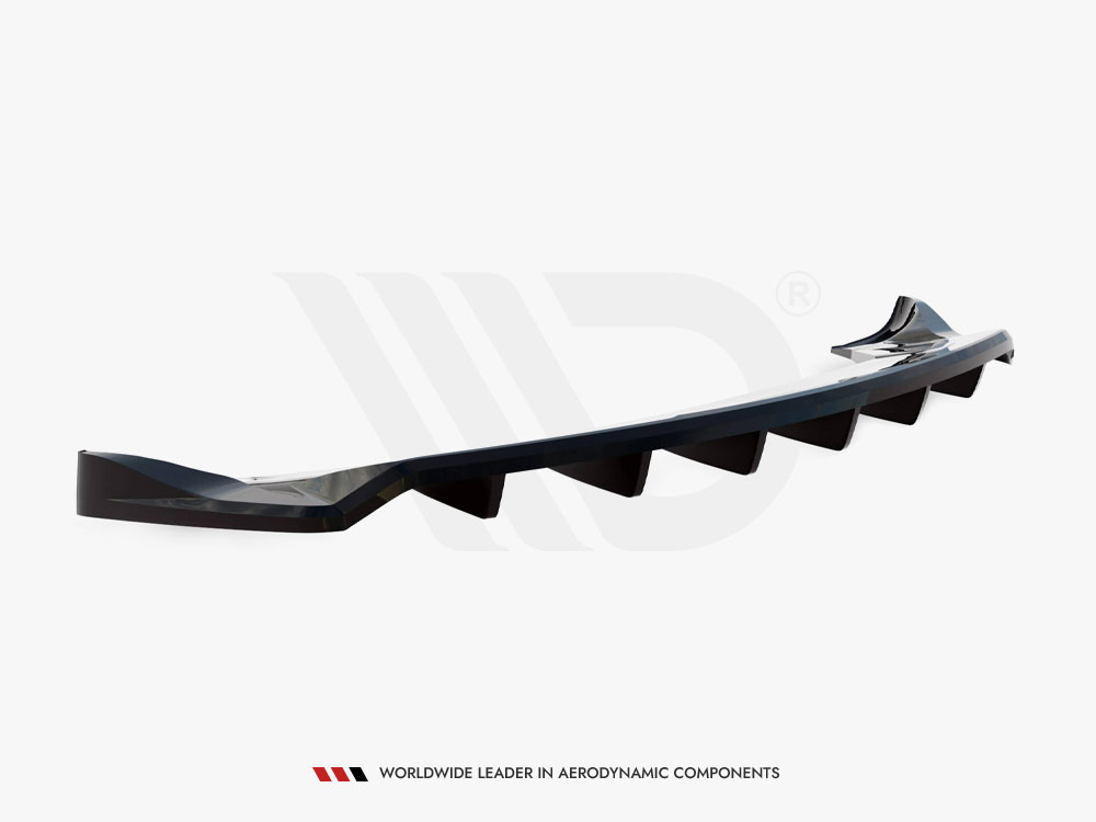 Rear Splitter (Vertical Bars) Tesla Model X Mk1 Facelift - 9 