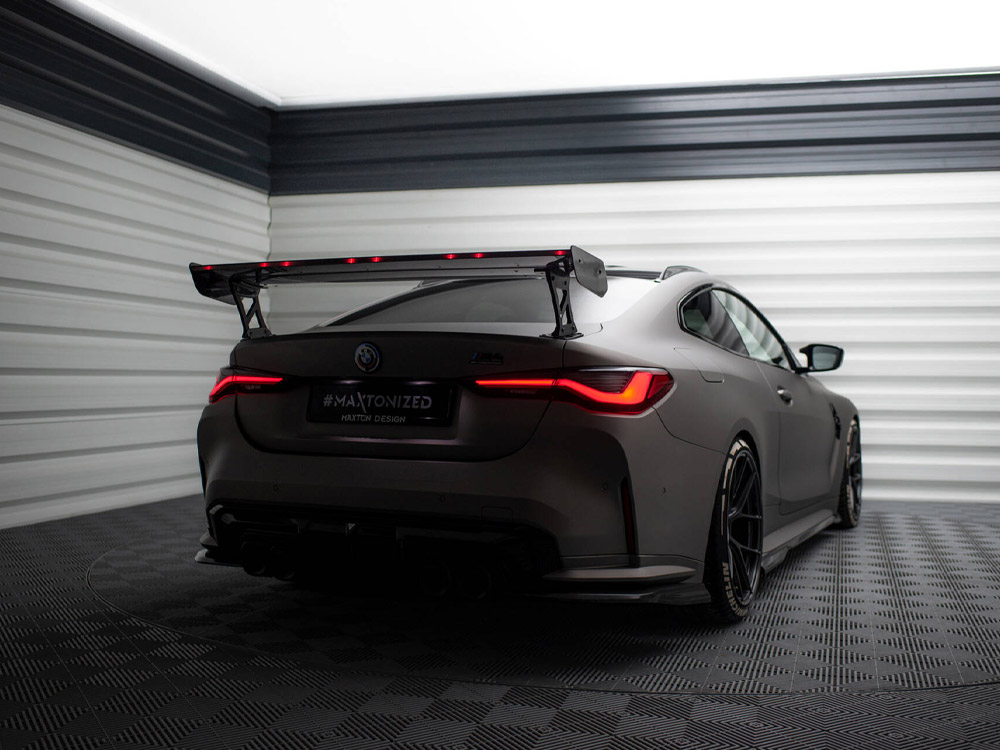 Carbon Spoiler With External Brackets Uprights + LED BMW M4 G82 - 15 